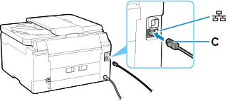 figure: Connecting ethernet cable